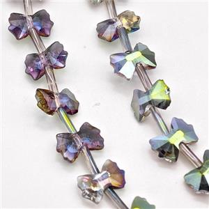 Chinese Crystal Glass Bow Beads, approx 7-10mm [GS2845]