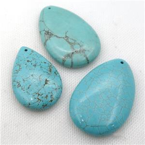 Magnesite Turquoise teardrop pendant, approx 30-50mm [GT10404-S]