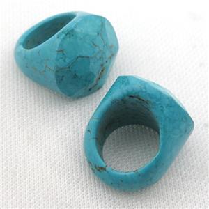Magnesite Turquoise Rings, approx 28-34mm, 20mm [GT10413]