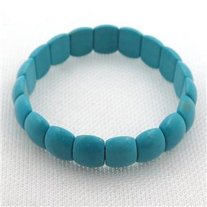 Magnesite Turquoise Bracelet, stretch, approx 10-13mm, 52mm dia [GT10419]