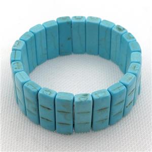 Synthetic Turquoise Bracelet, stretch, approx 8-24mm, 52mm dia [GT10420]