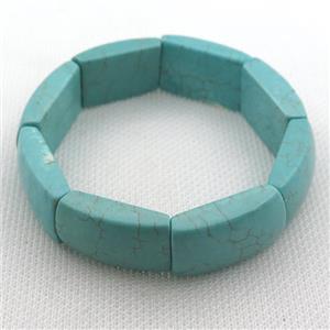 Magnesite Turquoise stretchy Bracelets, approx 15-26mm, 53mm dia [GT10423]