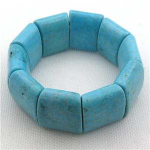 Magnesite Turquoise stretchy Bracelets, approx 25-30mm, 58mm dia [GT10424]