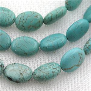 Magnesite Turquoise beads, oval, approx 10-14mm [GT10433]
