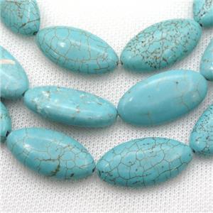 Magnesite Turquoise beads oval, approx 15-30mm [GT10463]