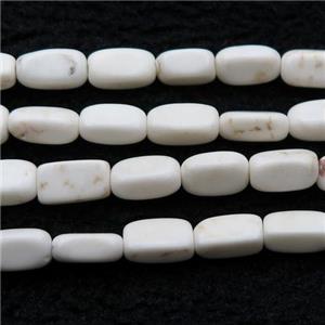 white Magnesite Turquoise cuboid beads, approx 5-9mm [GT10518]