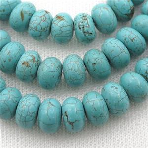 blue Magnesite Turquoise rondelle beads, approx 7x12mm [GT10547]