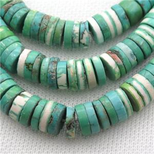 green Magnesite Turquoise beads, heishi, approx 10mm [GT10558]