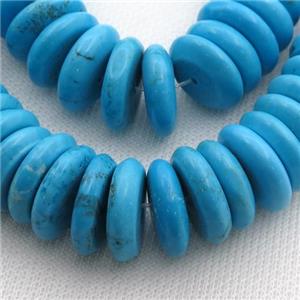 blue Magnesite Turquoise heishi beads, approx 3x18mm [GT10561]