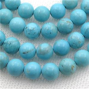 round blue Magnesite Turquoise beads, approx 8mm dia [GT10563-8MM]