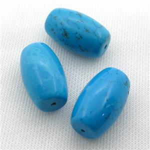 blue Sinkiang Turquoise barrel beads, approx 18-30mm [GT10623]