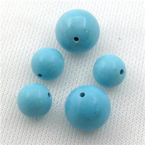 blue Sinkiang Turquoise round Beads, approx 16mm dia [GT10632-16MM]