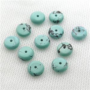 green Sinkiang Turquoise heishi beads, approx 10mm [GT10649]