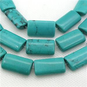 teal Sinkiang Turquoise Beads, flat tube, approx 15-25mm [GT10654]