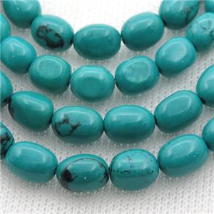 teal Sinkiang Turquoise beads, freeform, approx 8-10mm [GT10658]