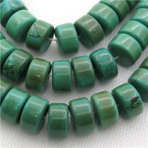 green Sinkiang Turquoise heishi beads, approx 8x15mm [GT10666]