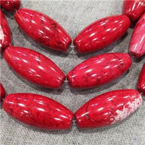 red Magnesite Turquoise barrel beads, approx 15-25mm [GT10715-S]