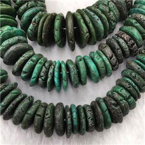 green Synthetic Turquoise graduated heishi beads, approx 10-22mm [GT10722]
