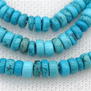 blue Magnesite Turquoise heishi spacer beads, approx 6mm [GT10726]