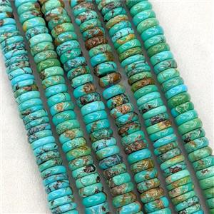 Natural Chinese Hubei Turquoise Heishi Beads Green, approx 10mm [GT10796]