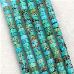 Natural Chinese Hubei Turquoise Heishi Beads Blue, approx 6mm [GT10800]
