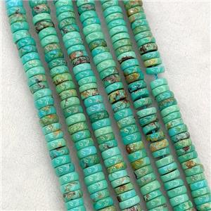 Natural Chinese Hubei Turquoise Heishi Beads Green, approx 6mm [GT10801]