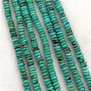 Natural Chinese Hubei Turquoise Heishi Spacer Beads Green, approx 5mm [GT10803]