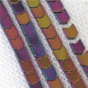 Hematite beads, peachpurple electroplated, approx 4-5mm [HB0736]