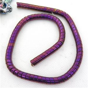 purple Hematite wave Beads, snakeskin, approx 8mm [HB0809]