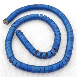 blue Hematite wave Beads, snakeskin, matte, approx 8mm [HB0815]