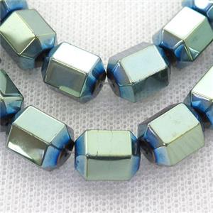 green Hematite tube Beads, approx 8-10mm [HB0832]