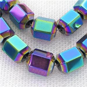 rainbow Hematite tube Beads, approx 8-10mm [HB0833]
