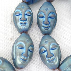 green Hematite buddha Beads, approx 15-25mm [HB0840]