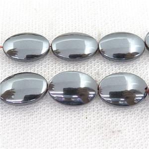 black Hematite oval beads, approx 12-18mm [HB0852]