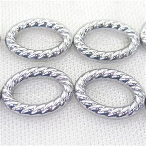 Hematite oval beads, silver plated, approx 18-25mm [HB0883-L]