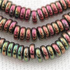Hematite heishi beads, multicolor, approx 8mm [HB0909]