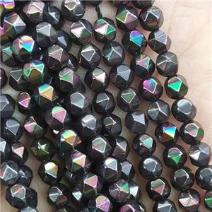 Hematite Beads Cut Round Multicolor Electroplated, approx 3-4mm [HB1097]