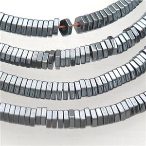 Black Hematite Hexagon Beads, approx 2mm [HB1123]