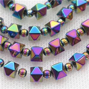 Rainbow Hematite Beads, approx 8mm [HB1138]