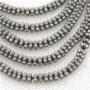 Silver Hematite Beads Flower Matte, approx 4mm [HB1148]