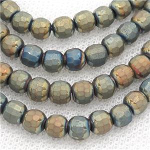 Hematite Beads Faceted Round, approx 6mm [HB1160]