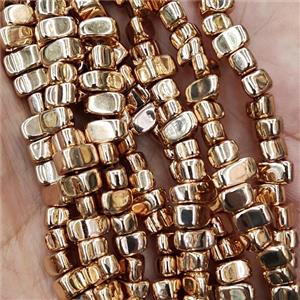 Hematite Beads Gold Plated, approx 5-9mm [HB1283]