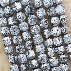 Hematite Bullet Beads Shiny Silver Electroplated, approx 6x6mm [HB1305]
