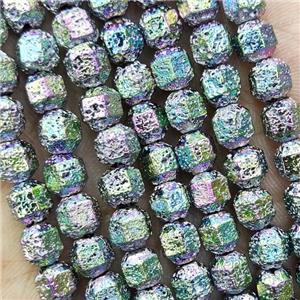 Hematite Bullet Beads Rainbow Electroplated, approx 6x6mm [HB1307]