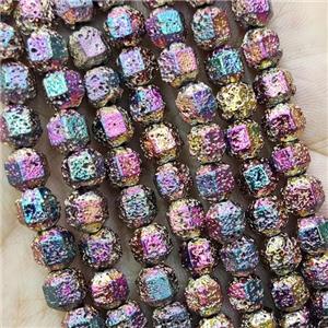 Hematite Bullet Beads Purple Electroplated, approx 6x6mm [HB1311]