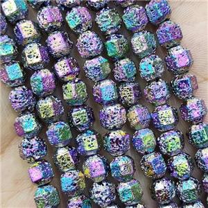 Hematite Bullet Beads Rainbow Electroplated, approx 6x6mm [HB1312]