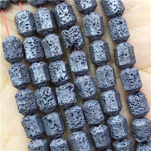 Black Hematite Bullet Beads Hollow, approx 6x8mm [HB1313]