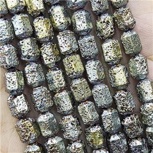 Hematite Bullet Beads Green Electroplated, approx 6x8mm [HB1314]