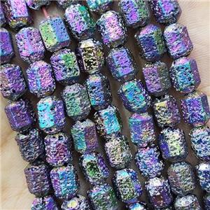 Hematite Bullet Beads Rainbow Electroplated, approx 6x8mm [HB1321]