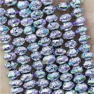 Hematite Rondelle Beads Multicolor Electroplated, approx 4x6mm [HB1325]